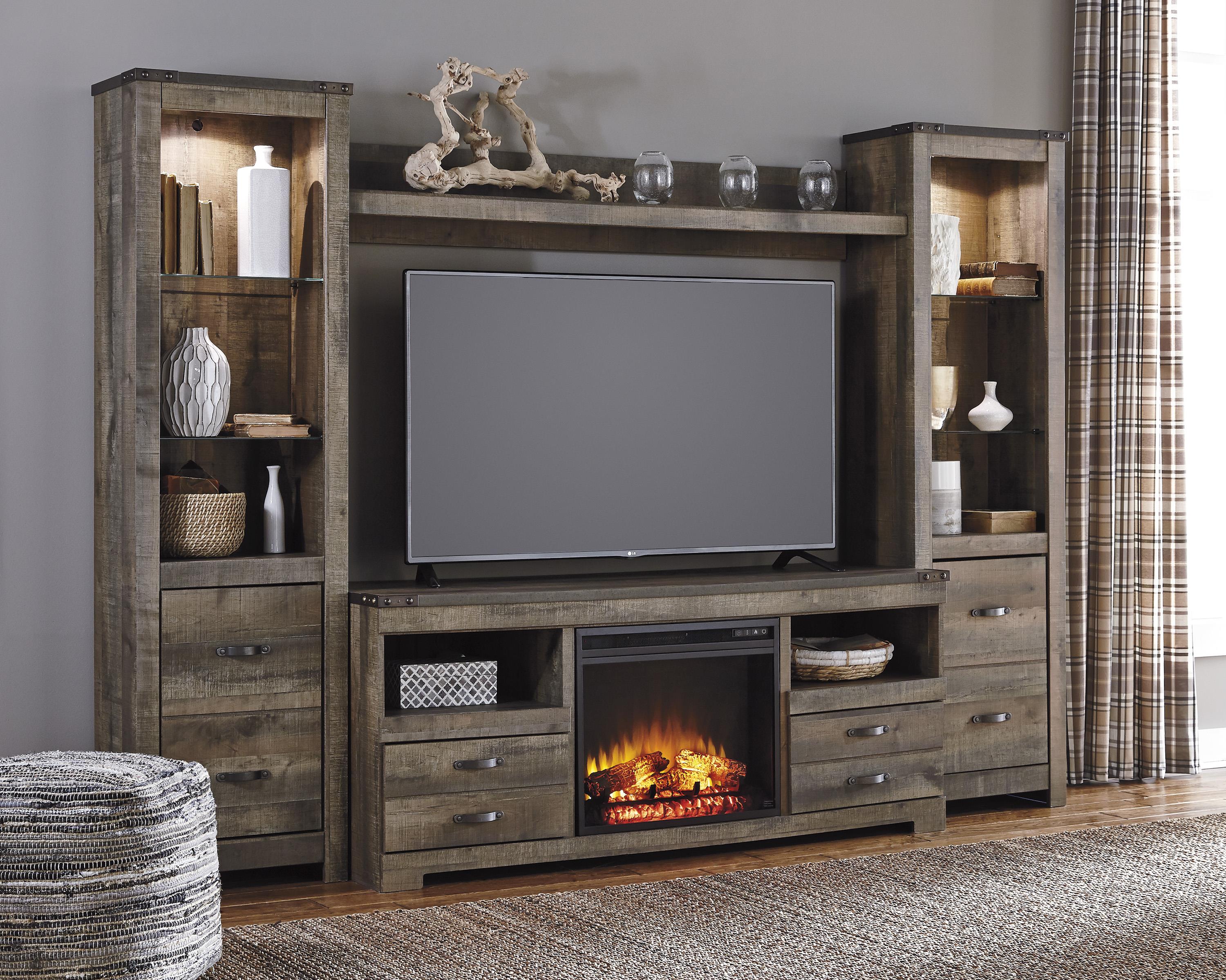 Entertainment center outlet side piers